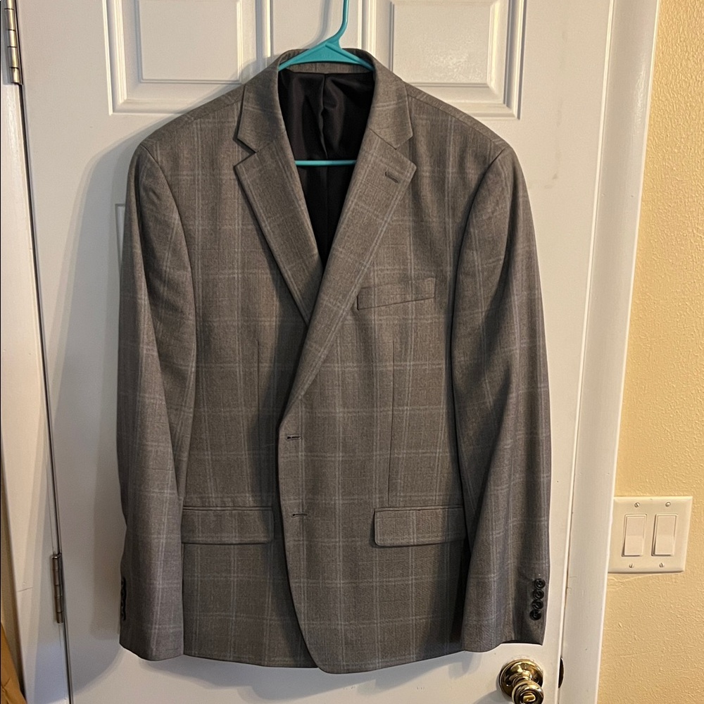 Michael Kors Micro-plaid Gray Men's Blazer
